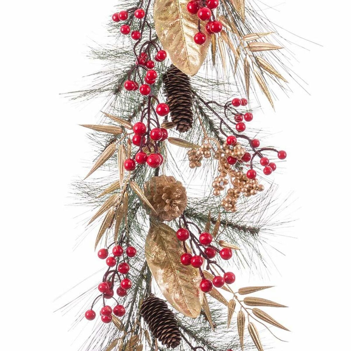 Ghirlanda di Natale Multicolore Dorato Plastica Ananas 180 cm